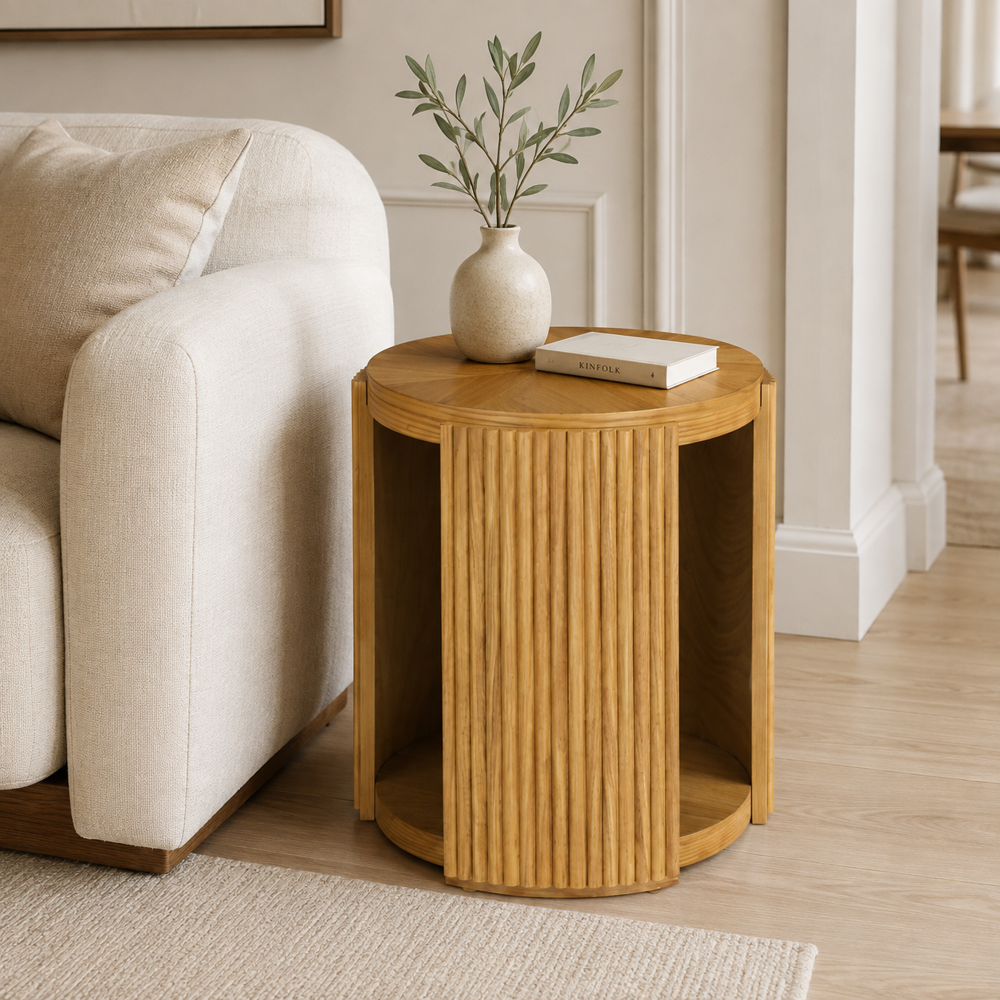 Bassett Mirror - Sterling Wheated Oak End Table - 6054-LR-220 view 4