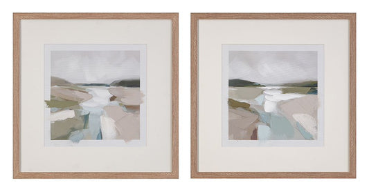 Bassett Mirror - Stillwater Green Landscape Framed Canvas (Set of 2) - 7301-121 view 1