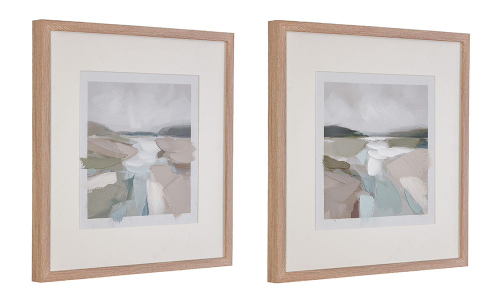 Bassett Mirror - Stillwater Green Landscape Framed Canvas (Set of 2) - 7301-121 view 2