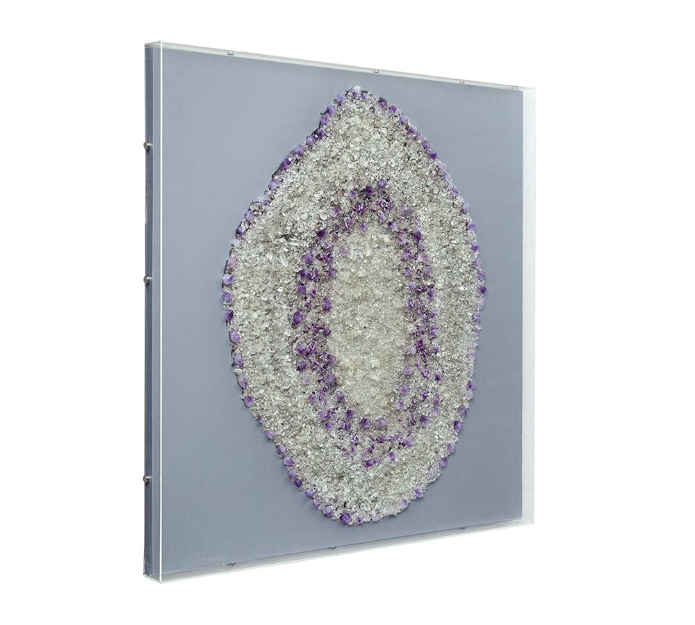 Bassett Mirror - Stone Art Amethyst Geode Wall Art - 7500-803 view 2