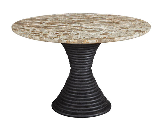 Bassett Mirror - Strata 48" Brown Marble Round Pedestal Dining Table - 6130-700B-T view 1