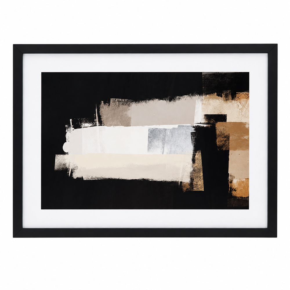 Bassett Mirror - Sumatra I Black Abstract Framed Print - 9902-179A view 1
