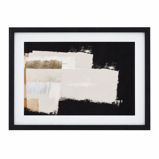 Bassett Mirror - Sumatra II Black Abstract Framed Print - 9902-179B view 1