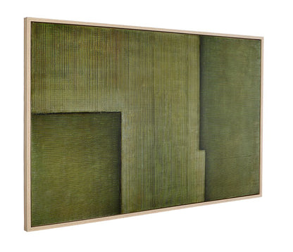 Bassett Mirror - Sycamore Bark Green Abstract Framed Canvas - 7301-101 view 2