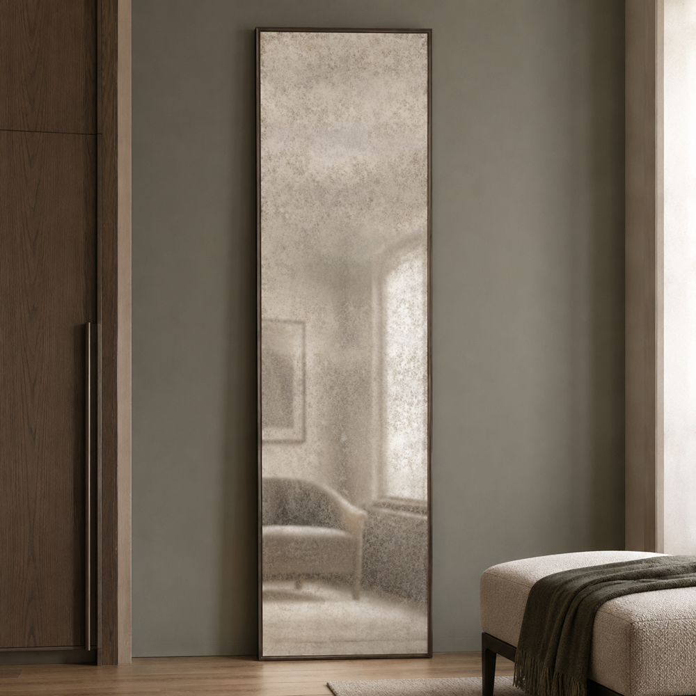 Bassett Mirror - Tarus 78" Brass Rectangular Wall Mirror - M5234B view 4