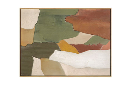 Bassett Mirror - Terra Layers Green Abstract Framed Canvas - 7301-129 view 1