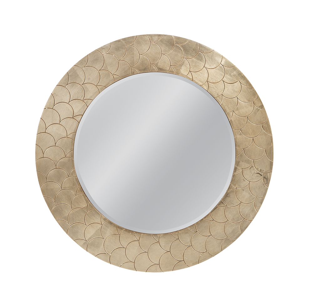 Bassett Mirror - Tetra 38" Gold Round Wall Mirror - M5236B view 1