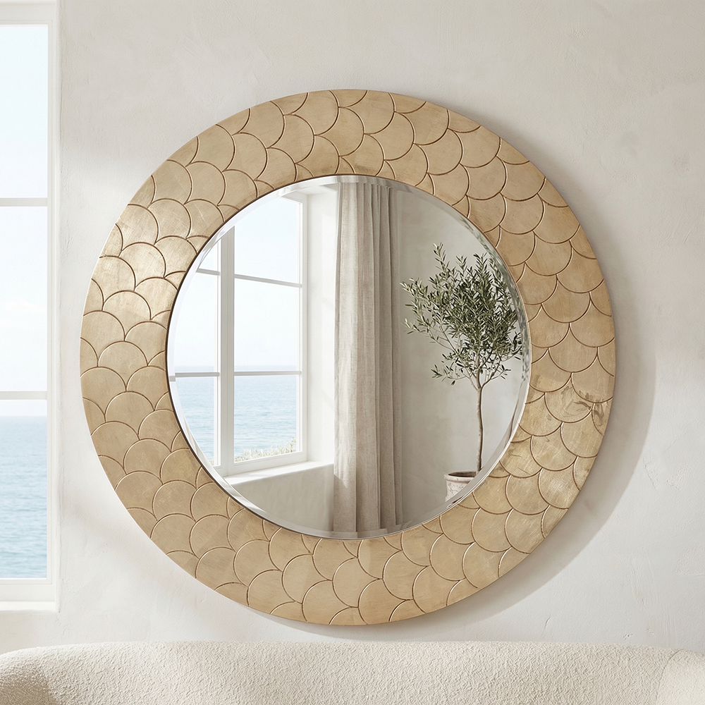 Bassett Mirror - Tetra 38" Gold Round Wall Mirror - M5236B view 3
