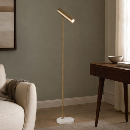 Bassett Mirror - Thames 59" Brass Metal Floor Lamp - L4610F view 4