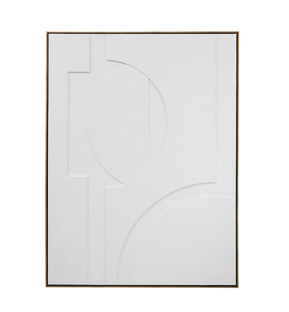 Bassett Mirror - The Lonious White Geometric Wall Art - 7500-796 view 1