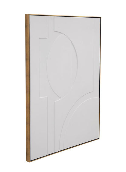 Bassett Mirror - The Lonious White Geometric Wall Art - 7500-796 view 2