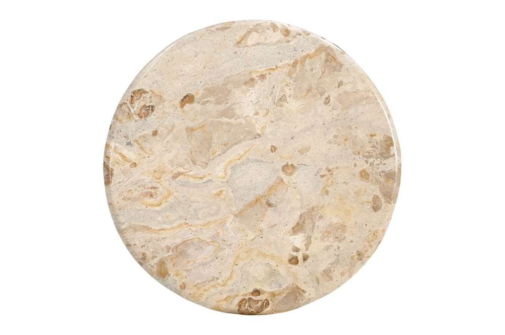 Bassett Mirror - Thea Cream Marble Accent Table - 5599-LR-223 view 2