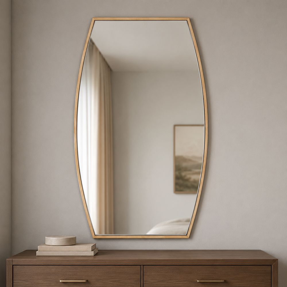 Bassett Mirror - Tonda 46" Gold Leaf Rectangular Wall Mirror - M4420 view 3
