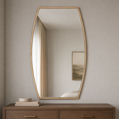 Bassett Mirror - Tonda 46" Gold Leaf Rectangular Wall Mirror - M4420 view 3