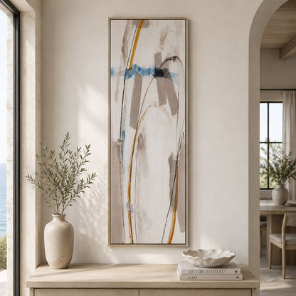 Bassett Mirror - Tranquil Flow Blue Abstract Framed Canvas - 7301-112 view 4