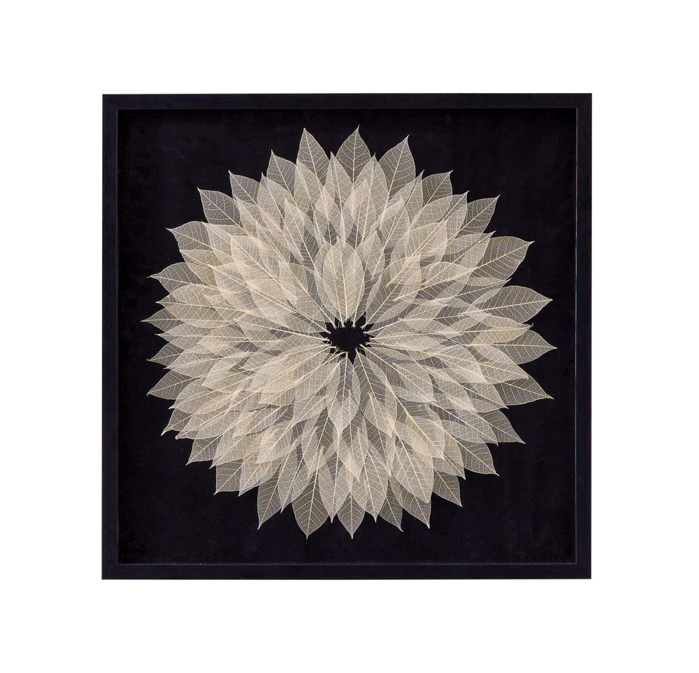 Bassett Mirror - Translucent Leaf Wall Art in Black Frame - 7500-815 view 2