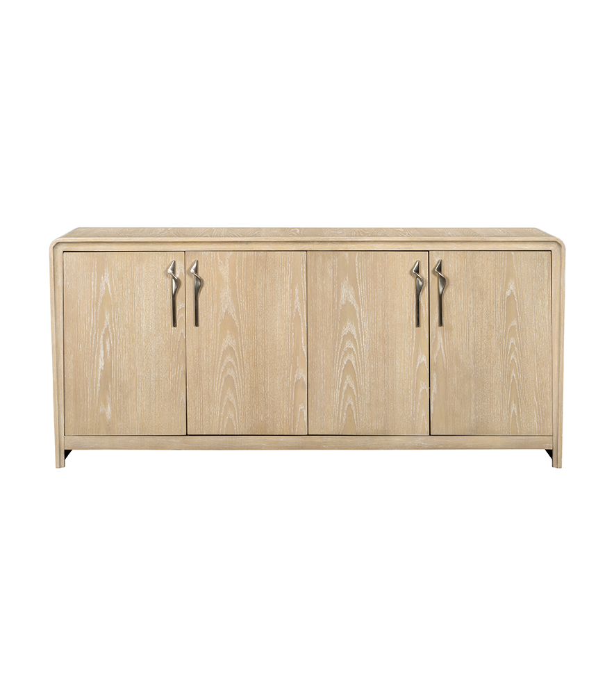 Bassett Mirror - Trifecta 74" Driftwood Oak Four-Door Storage Cabinet - 6023-DR-576 view 2