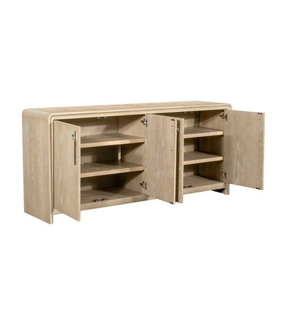 Bassett Mirror - Trifecta 74" Driftwood Oak Four-Door Storage Cabinet - 6023-DR-576 view 3