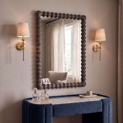 Bassett Mirror - Vallente Brown Wood Wall Mirror - M5138 view 5