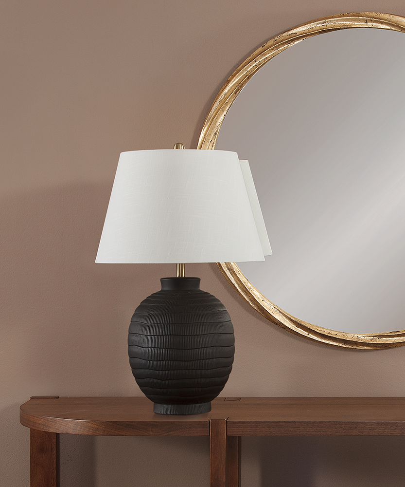 Bassett Mirror - Ventraa 30" Black Ceramic Table Lamp - L4511T view 5