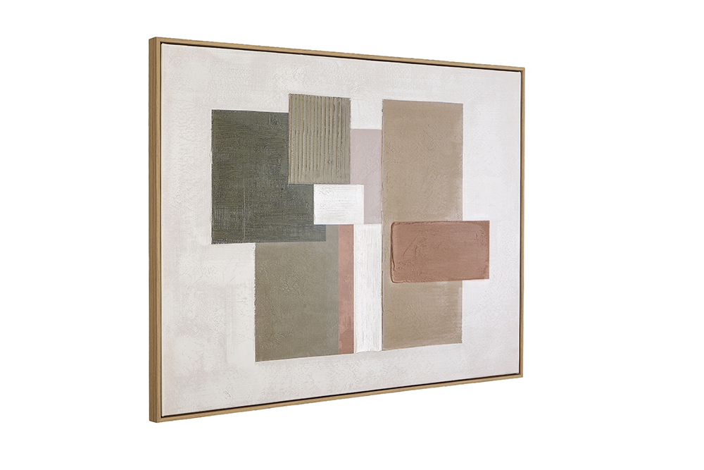 Bassett Mirror - Verdant Structure Green Abstract Framed Canvas - 7301-145 view 2
