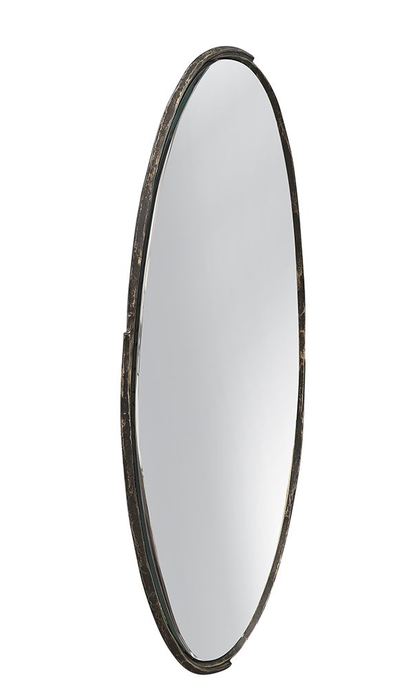 Bassett Mirror - Victoria 47" Gray Oval Wall Mirror - M5302B view 2