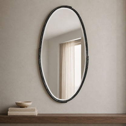 Bassett Mirror - Victoria 47" Gray Oval Wall Mirror - M5302B view 5