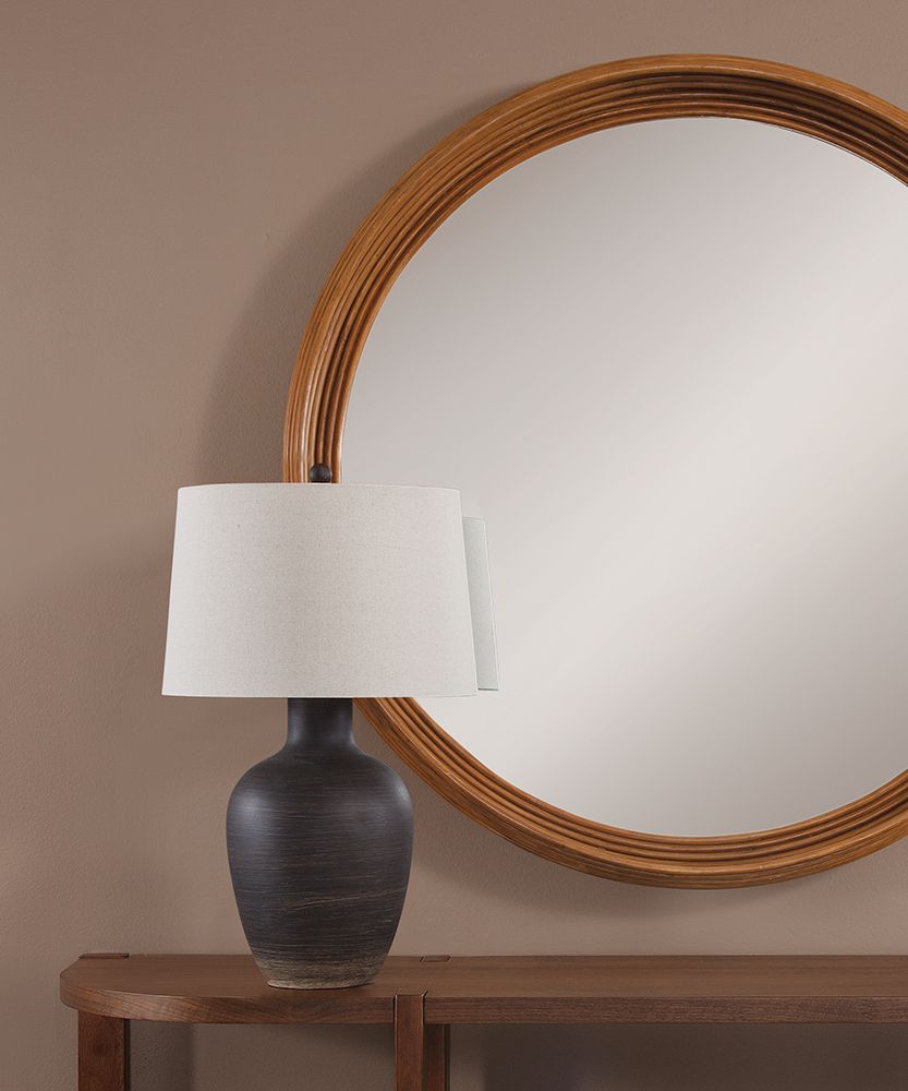 Bassett Mirror - Volga 28" Black Resin Table Lamp - L4409T view 4