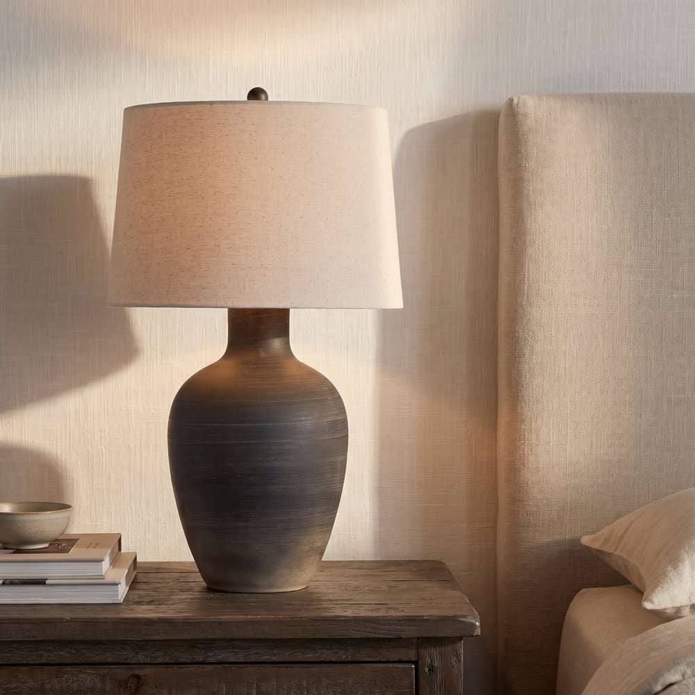 Bassett Mirror - Volga 28" Black Resin Table Lamp - L4409T view 5