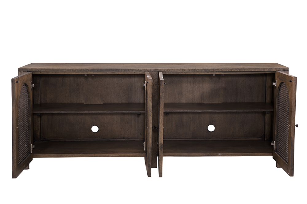 Bassett Mirror - Walsh 79" Antique Walnut Four-Door Storage Cabinet - 6003-DR-576 view 3