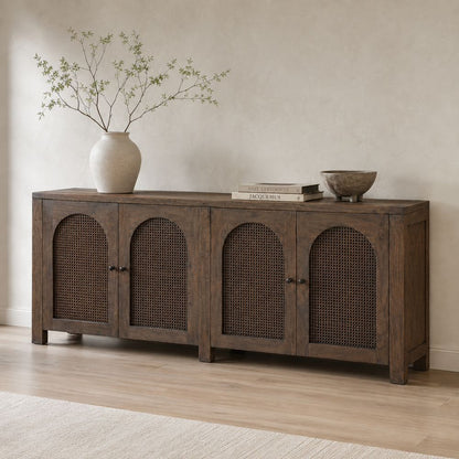 Bassett Mirror - Walsh 79" Antique Walnut Four-Door Storage Cabinet - 6003-DR-576 view 5