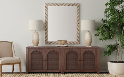 Bassett Mirror - Walsh 79" Antique Walnut Four-Door Storage Cabinet - 6003-DR-576 view 7