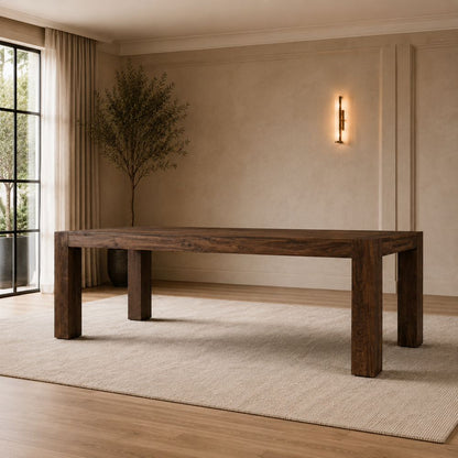 Bassett Mirror - Walsh 90" Brown Mango Wood Dining Table - 6003-DR-600 view 5
