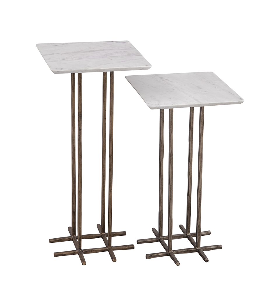 Bassett Mirror - Xavier White Marble Accent Table (Set of 2) - 9895-LR-223 view 1