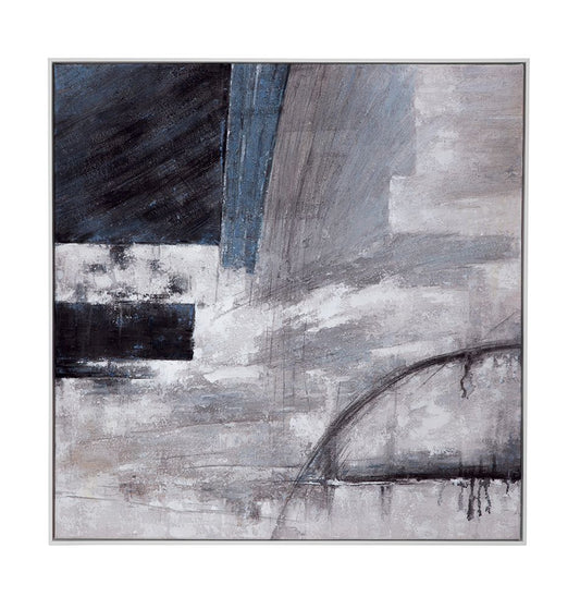 Bassett Mirror - Yuma Gray Abstract Framed Canvas - 7300-999 view 1