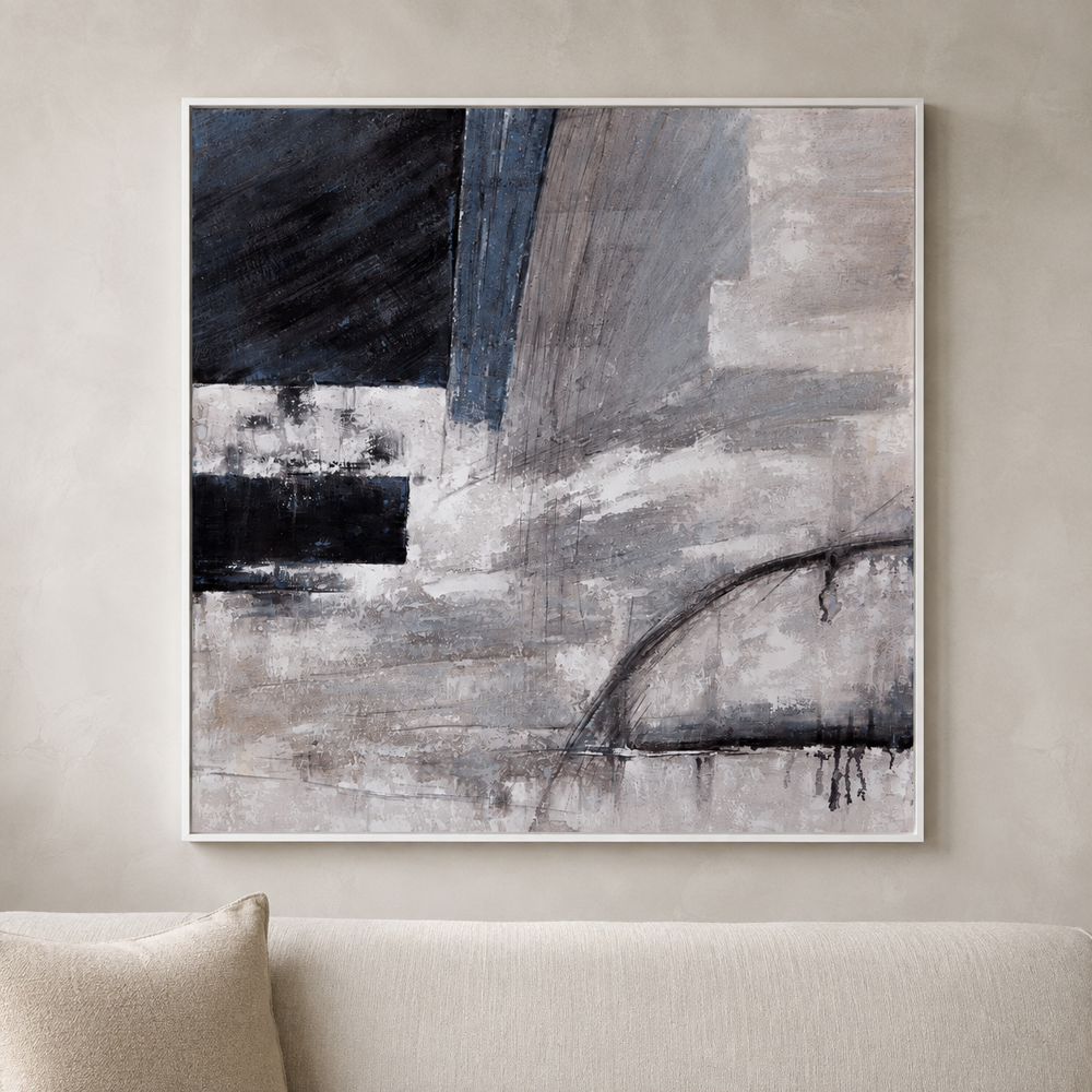 Bassett Mirror - Yuma Gray Abstract Framed Canvas - 7300-999 view 5
