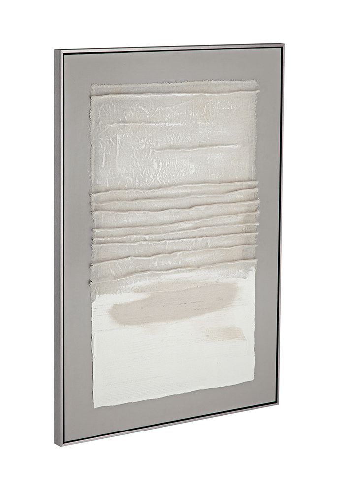 Bassett Mirror - Zole II Gray Abstract Framed Canvas - 7301-039 view 2