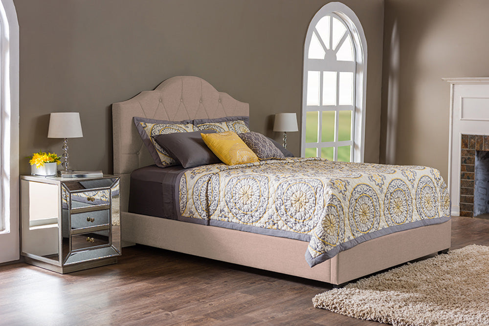 Baxton Studio - 0 King Size Bed - CF8610-King-Brown view 3
