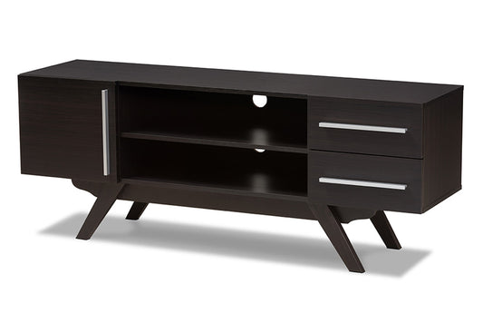 Baxton Studio - 0 TV Stand - ET 3515-01-Dark Brown-TV view 1
