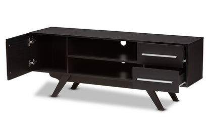 Baxton Studio - 0 TV Stand - ET 3515-01-Dark Brown-TV view 2