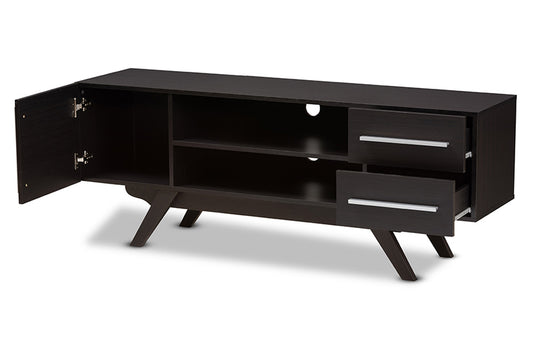 Baxton Studio - 0 TV Stand - ET 3515-01-Dark Brown-TV view 2