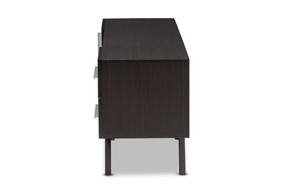 Baxton Studio - 0 TV Stand - ET 3515-01-Dark Brown-TV view 4