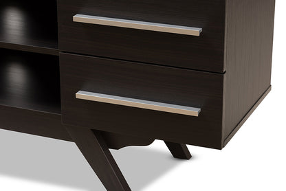 Baxton Studio - 0 TV Stand - ET 3515-01-Dark Brown-TV view 6