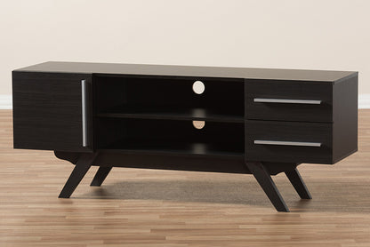 Baxton Studio - 0 TV Stand - ET 3515-01-Dark Brown-TV view 9