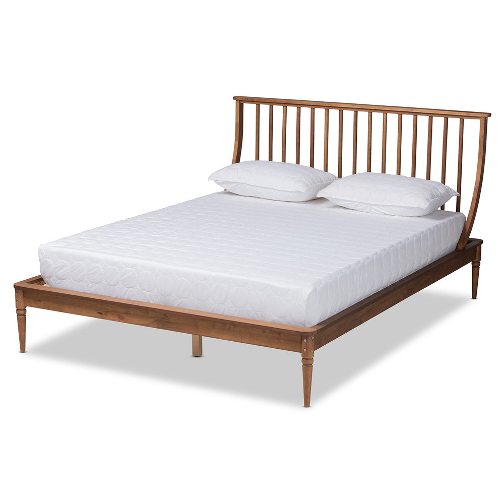 Baxton Studio - Abel Full Size Bed in Walnut Brown - MG0064-Walnut-Full view 1