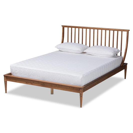 Baxton Studio - Abel Full Size Bed in Walnut Brown - MG0064-Walnut-Full view 1
