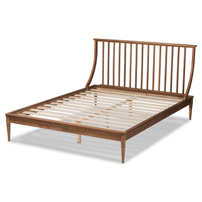 Baxton Studio - Abel Full Size Bed in Walnut Brown - MG0064-Walnut-Full view 3