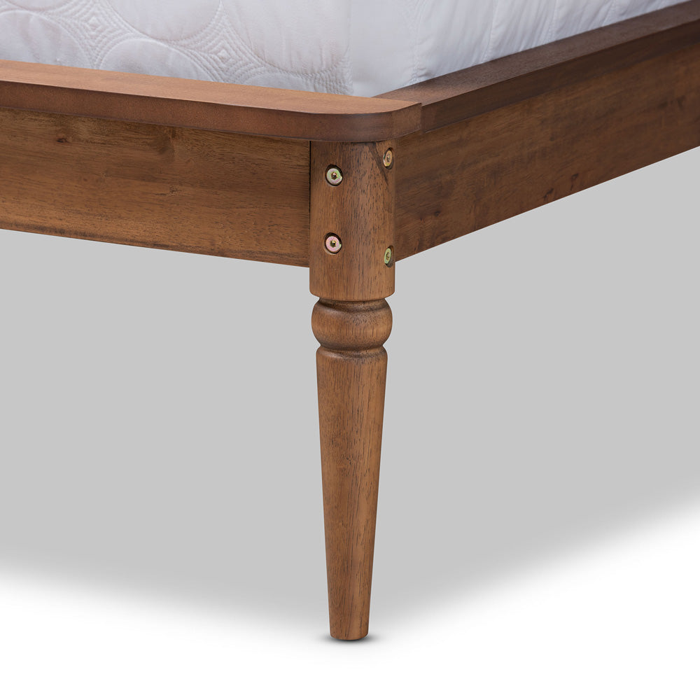 Baxton Studio - Abel Full Size Bed in Walnut Brown - MG0064-Walnut-Full view 5
