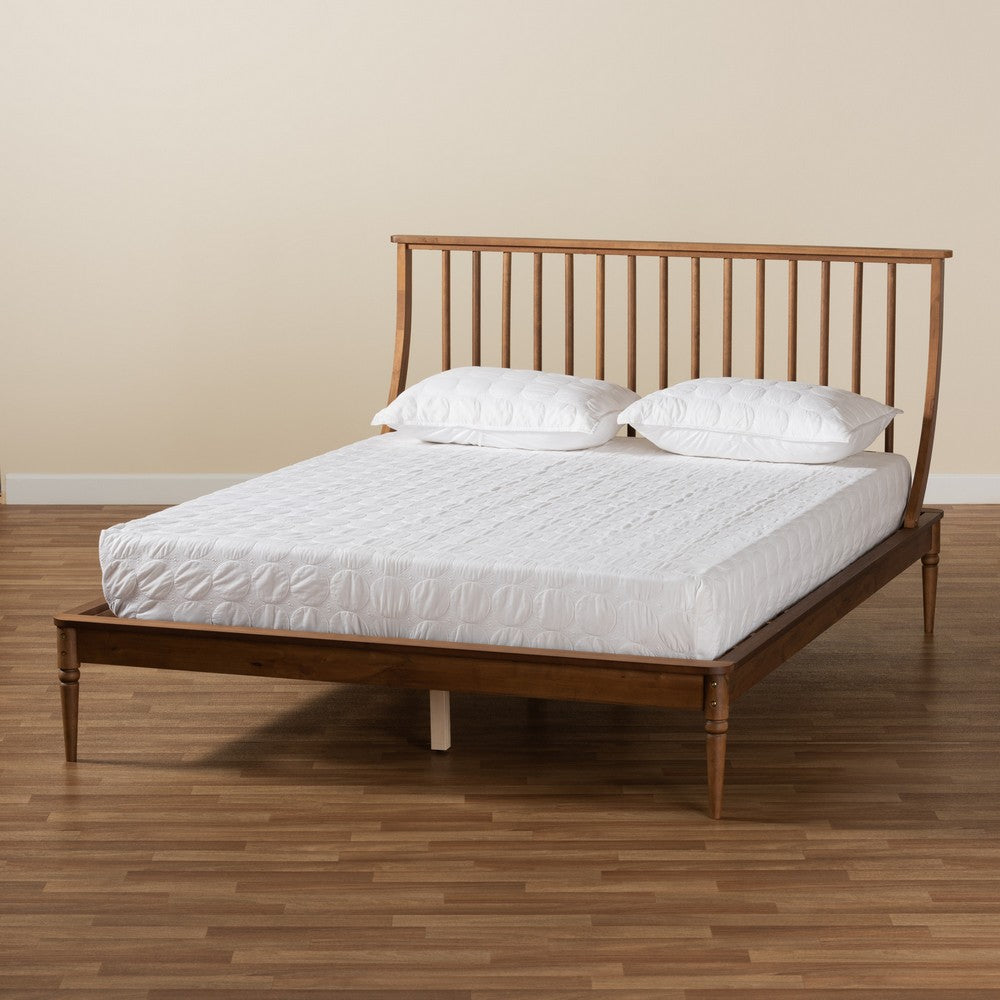 Baxton Studio - Abel Full Size Bed in Walnut Brown - MG0064-Walnut-Full view 8