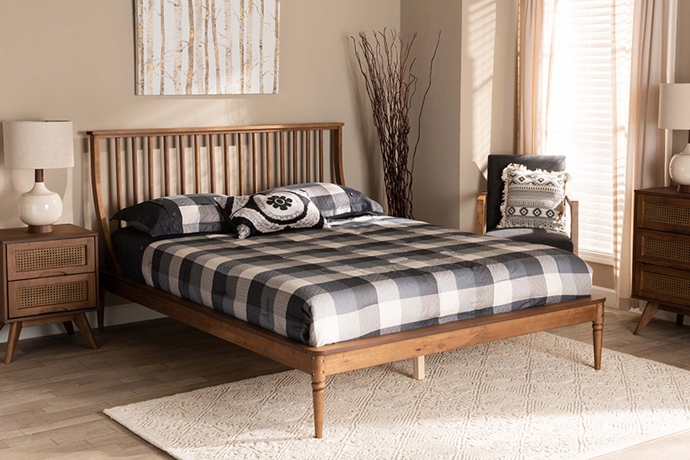 Baxton Studio - Abel King Size Bed - MG0064-Walnut-King view 5
